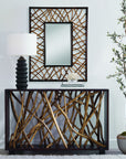 Teak Maze - Rectangle Mirror