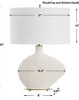 Duostacked - Ceramic Table Lamp - White