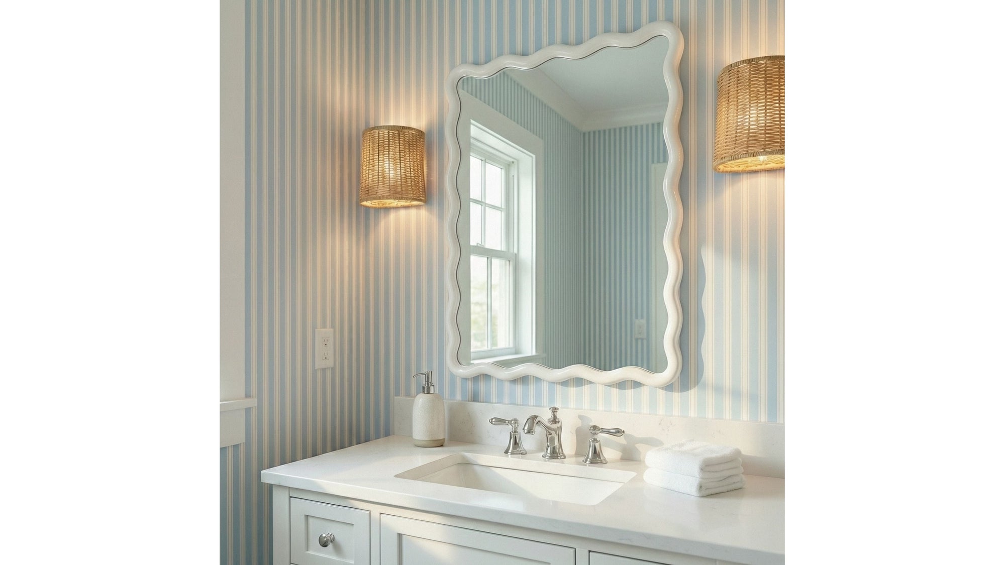 Bryony - Rectangle Wall Mirror - White