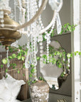 Boheme - Nourmand Linen Wrapped Mirror - Pearl Silver