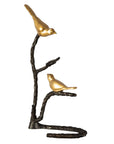 Birds On A Limb - Sculpture - Black & Gold