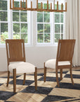 Lincoln - Upholstered Dining Chair - Brown / Milk