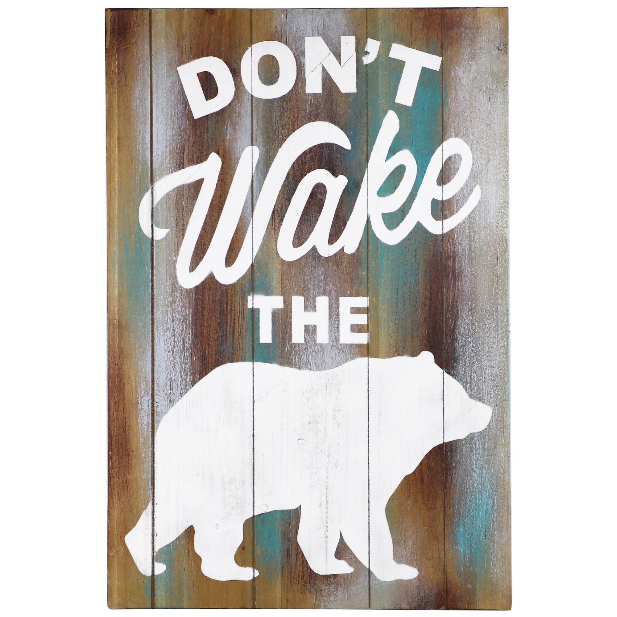 Wall Décor - 15.75" x 23.5" Don't Wake The Bear Wall Décor 4 Per Carton - White