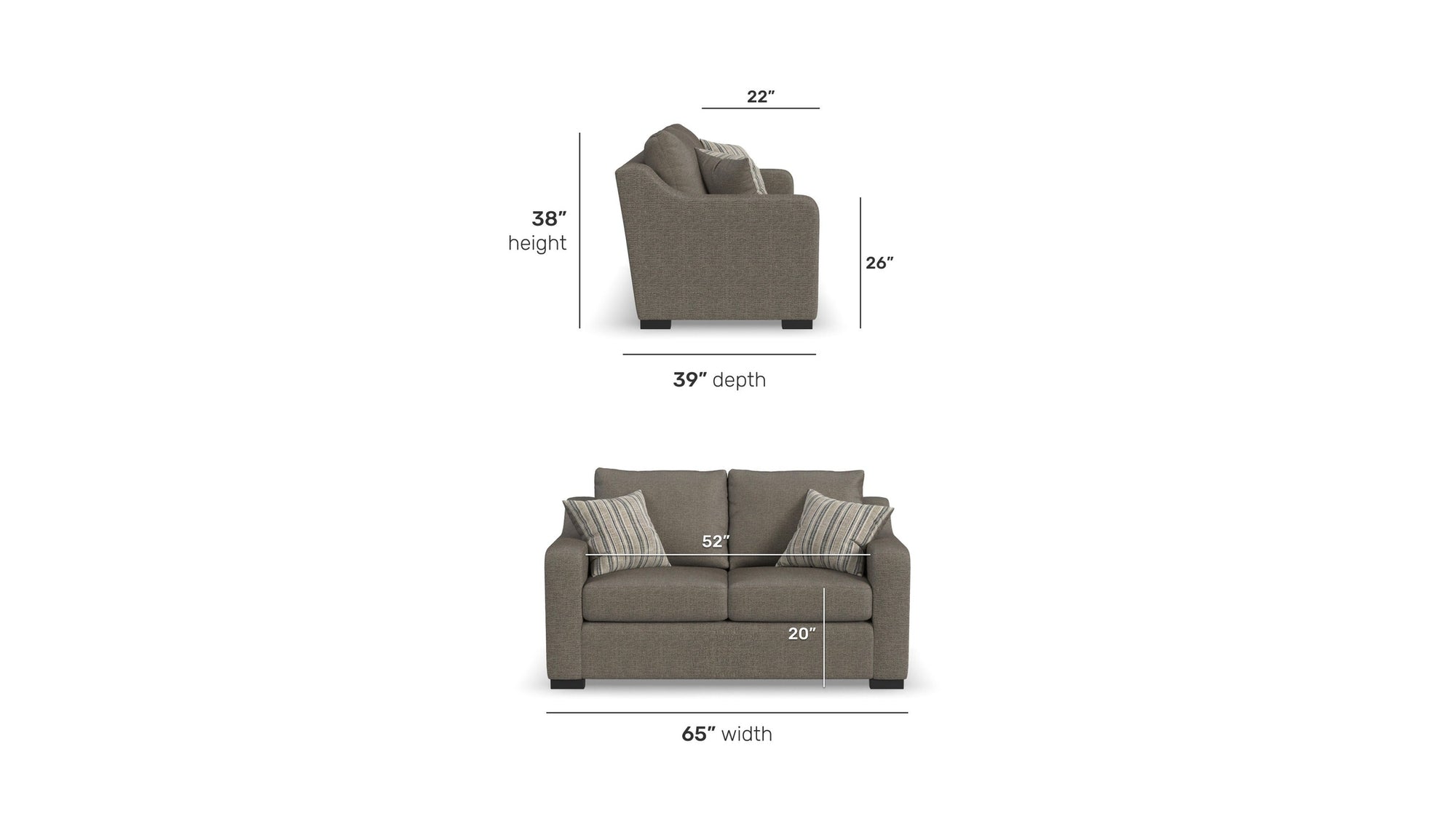 Cypress - Fabric Stationary Loveseat