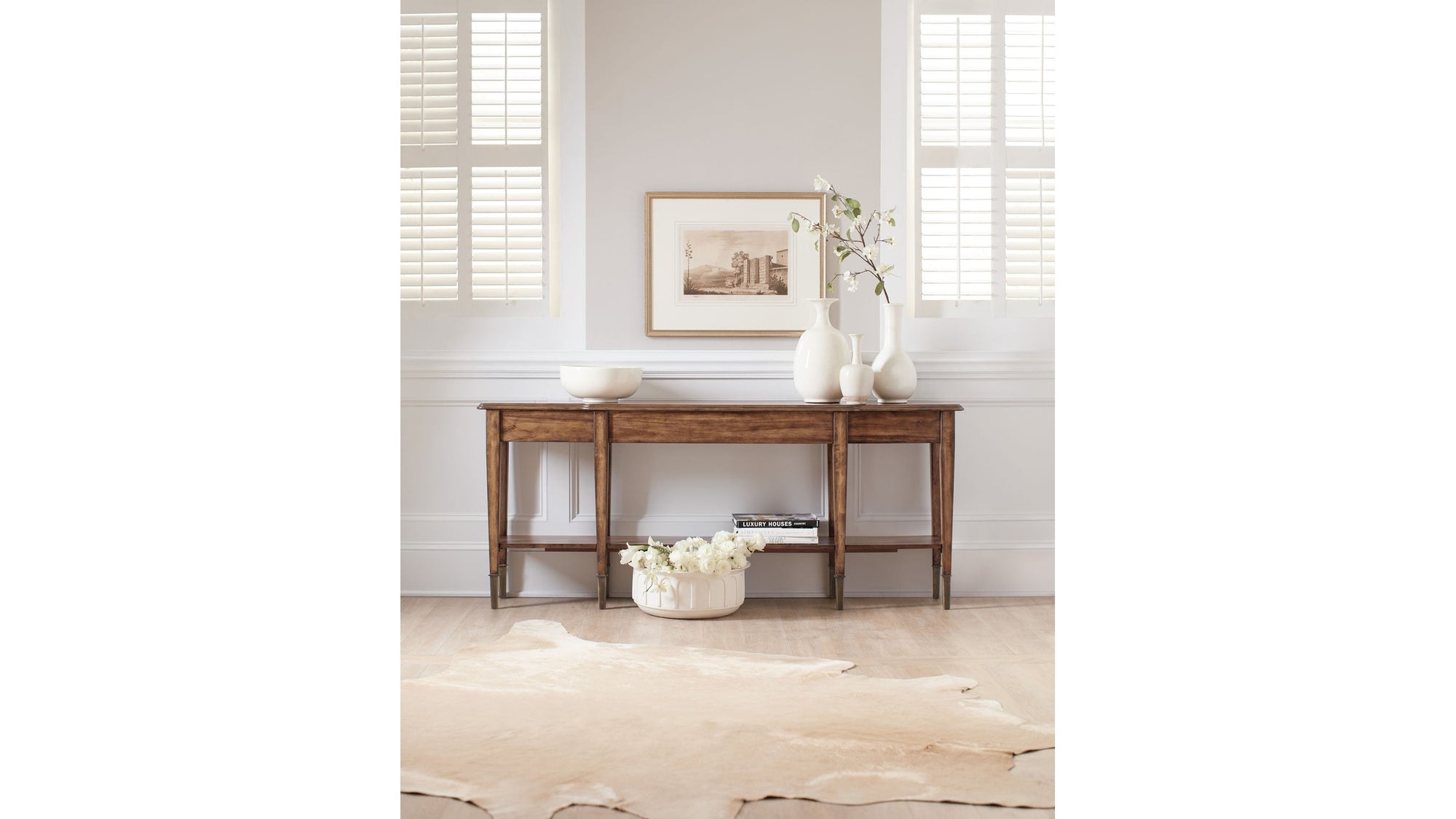 Commerce And Market - Skinny Console Table - Light Brown