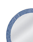 Blue Circle - Wall Mirror - Blue / Cream