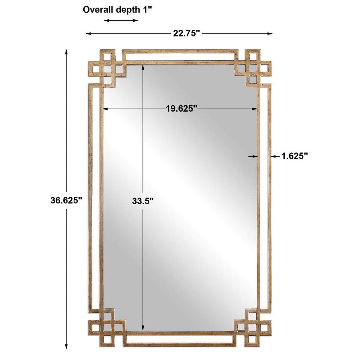 Devoll - Mirror - Antique Gold