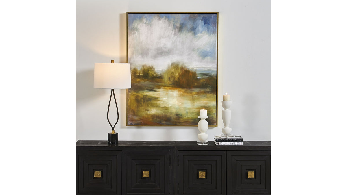 John's - Field Framed Landscape Art - Beige