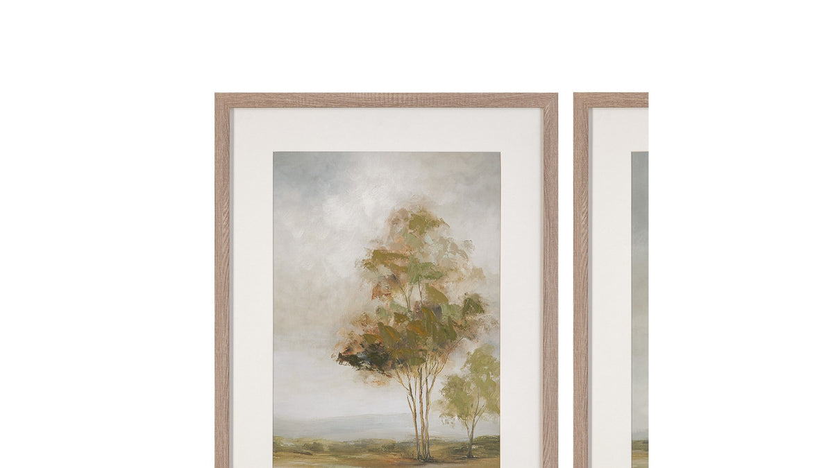 Quiet Meadow Framed Canvas Set of 4 - Cream