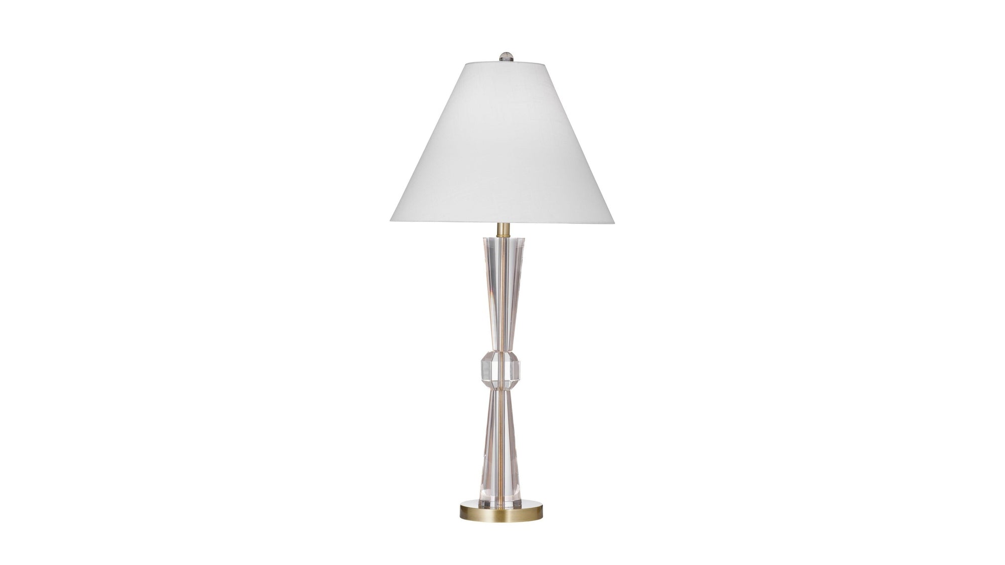 Devon - Table Lamp - Clear / Brushed Gold