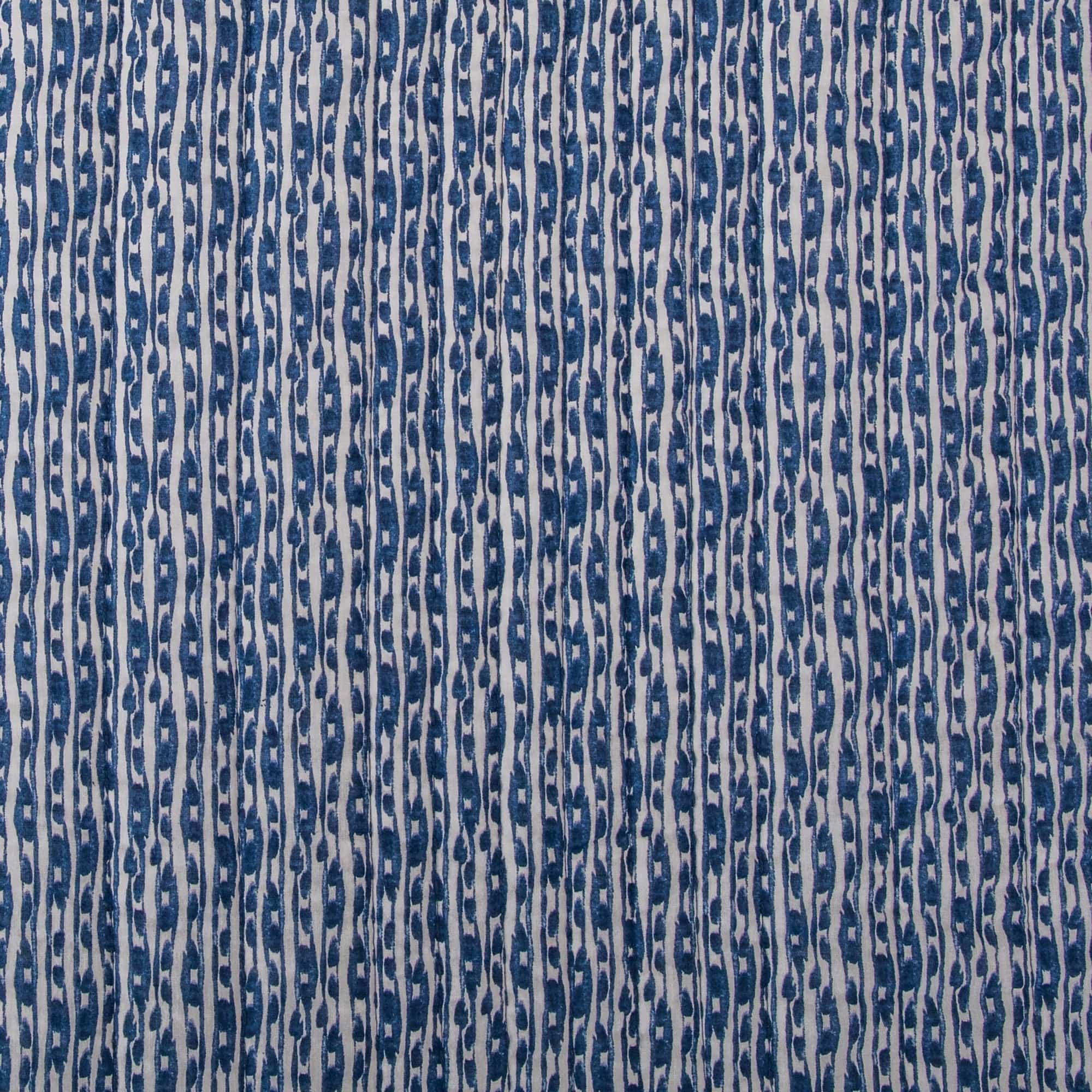 Indigo - King Staccato Reversible Quilt Set (Set of 3) - Blue / White