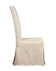 Linen Floor Length Slip Covered Parsons Chair Set of 2 - Beige