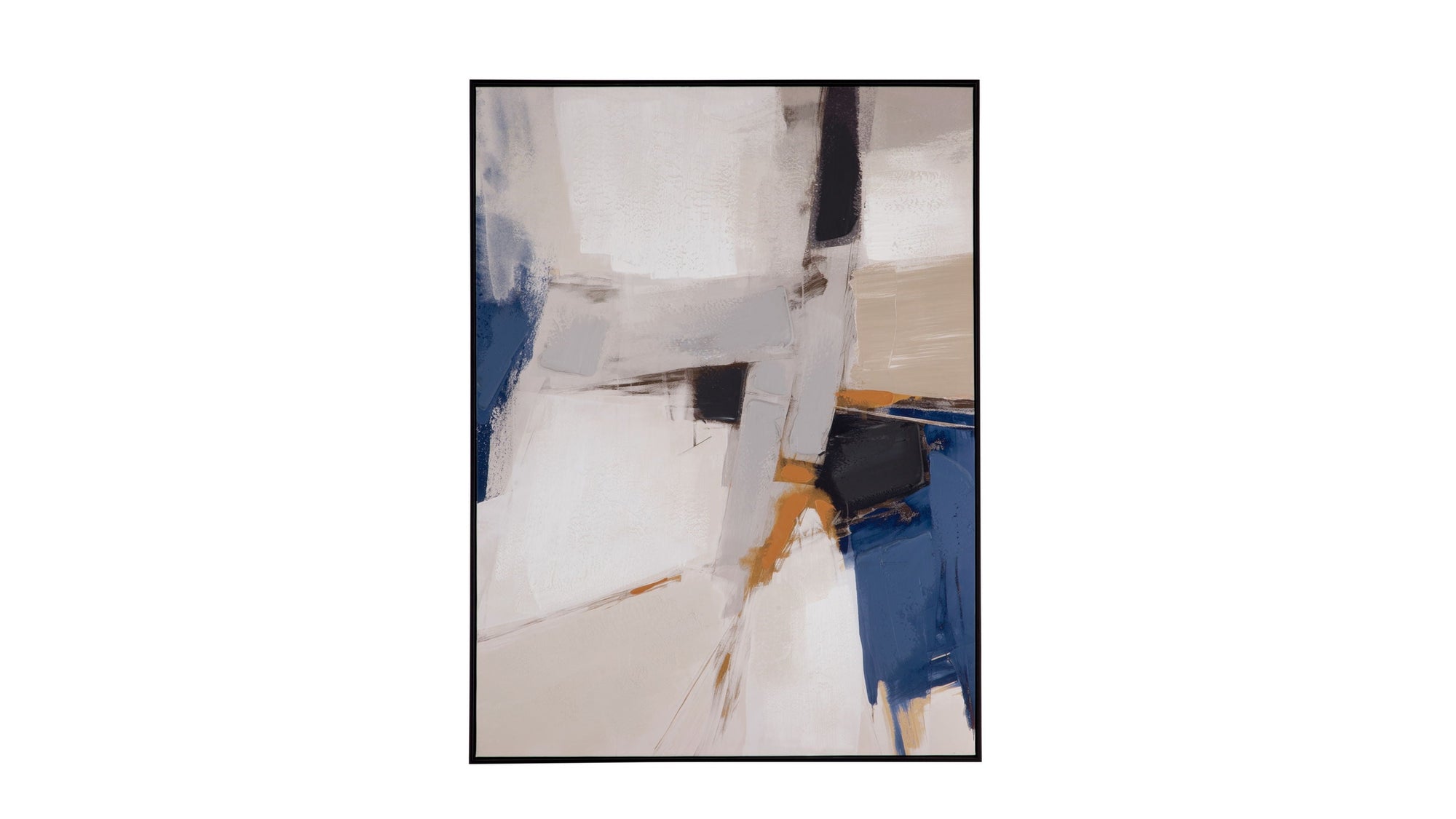 Denisa II Framed Canvas - Beige / Blue