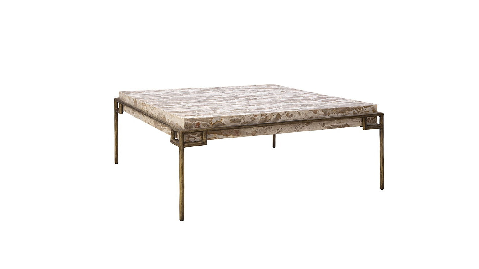 Nala - Coffee Table - Beige / Gold