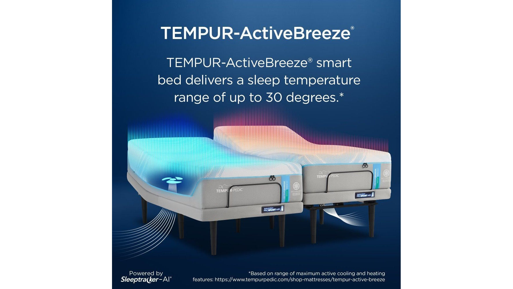 Tempur-Breeze - Tempur-ActiveBreeze Medium Hybrid Mattress - Queen