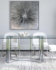 Energy Burst Canvas Art - Pearl Silver
