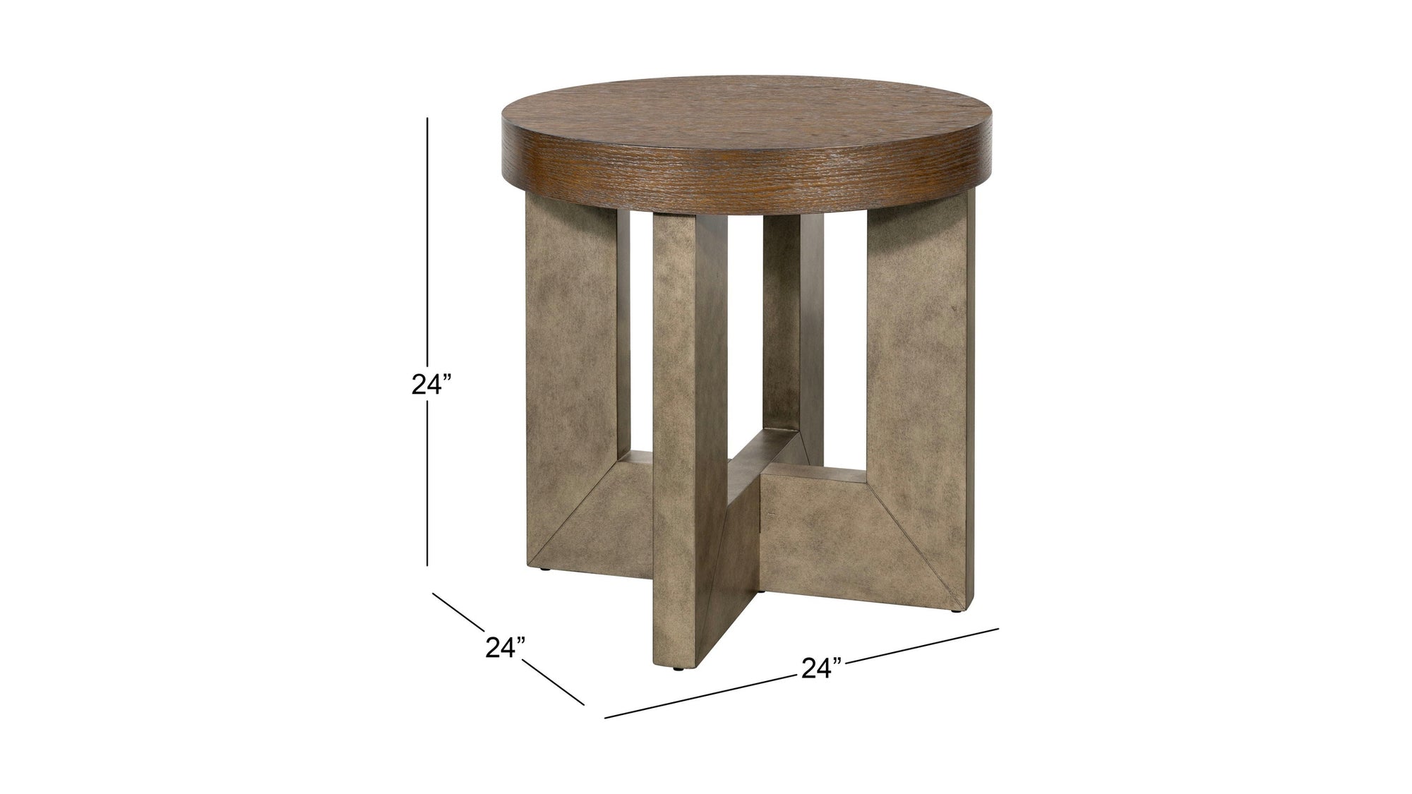 Nova - End Table - Cerused Charcoal Oak