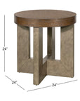 Nova - End Table - Cerused Charcoal Oak