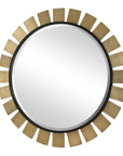 Toluca - Round Mirror - Brass