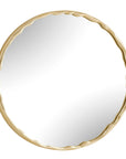 Crinkle - Round Mirror - Brass