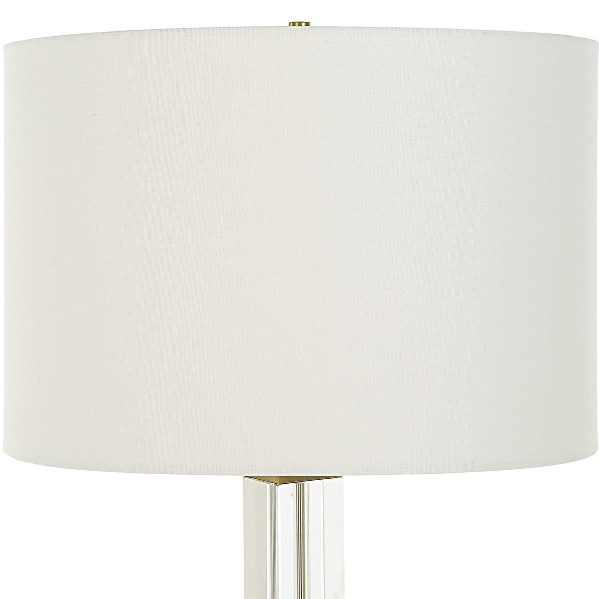 Crystal Column - Table Lamp - Silver