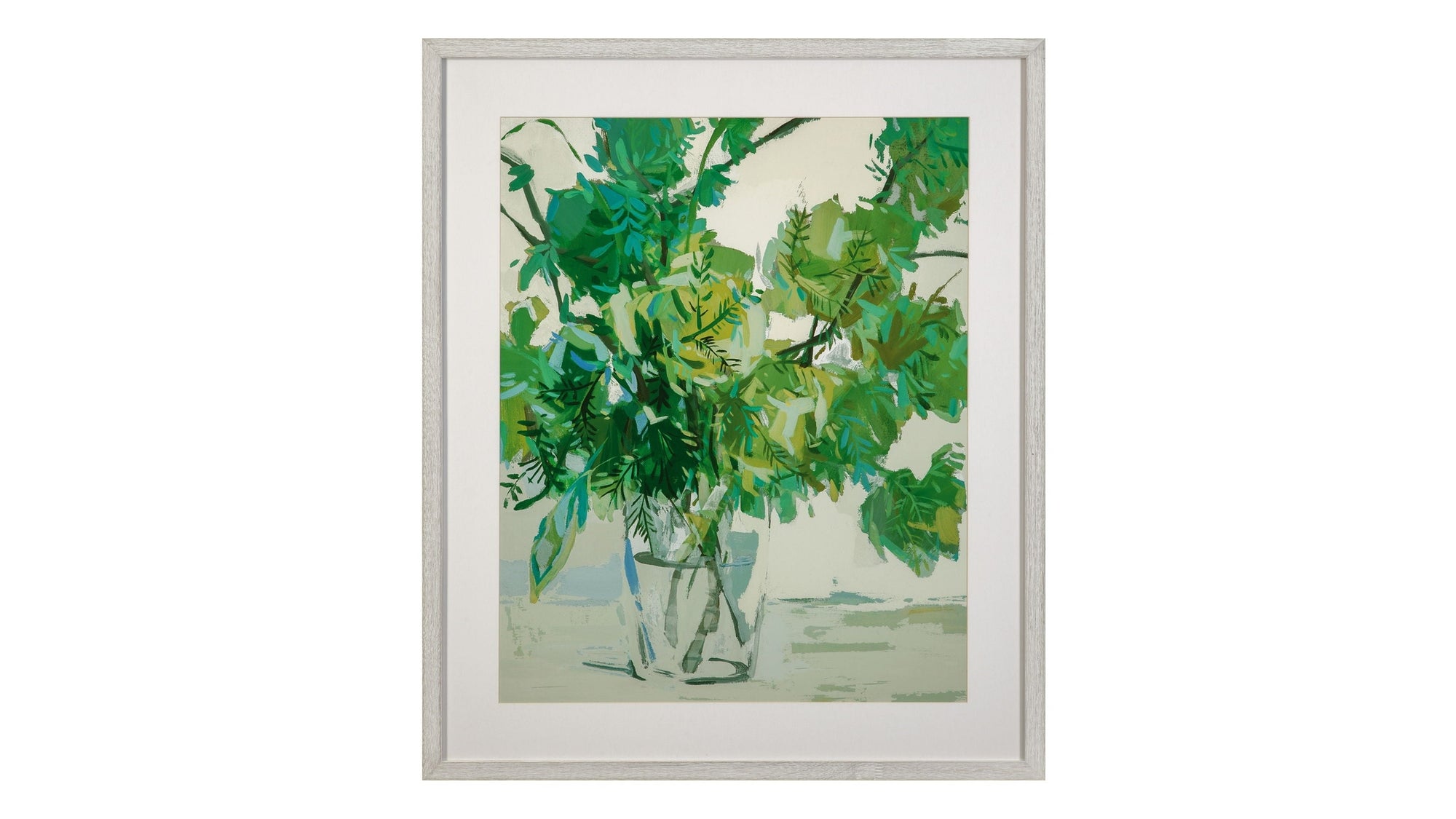 Floral Play I Framed Print - Green
