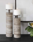 Shadowstone - Candleholders (Set of 2) - Gray