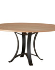Crafted Cherry - Round Dining Table With Metal Pedestal