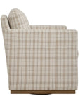 Basie - Casual Linen Swivel Chair - White