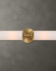 Wellsville - 2 Light Brass Sconce - White / Gold
