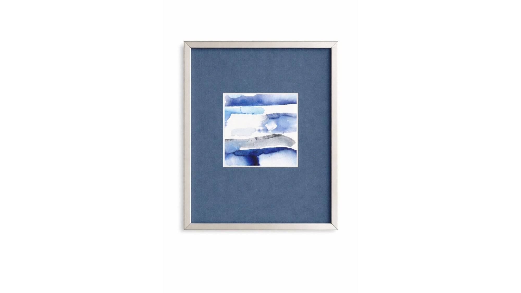 Bleu Beat I Framed Print - Blue