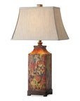 Colorful Flowers - Table Lamp - Orange