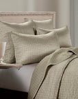 Satin Channel - King Quilt Set (Set of 3) - Taupe