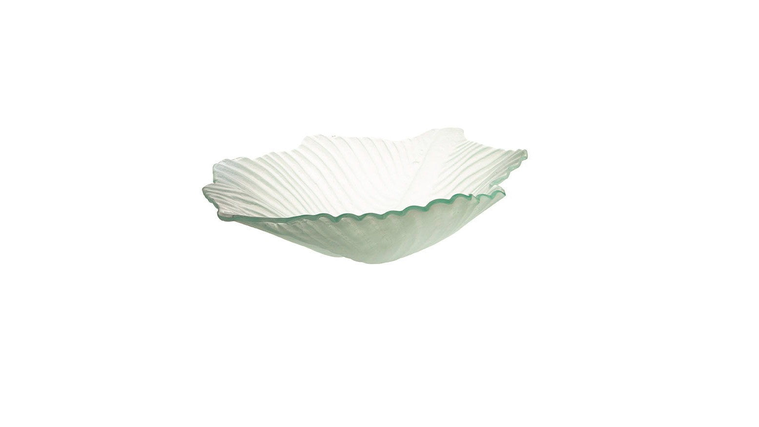 Large Glass Bowl Set Set of 2 - White