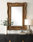 Emerson - Scalloped Antique Gold Mirror