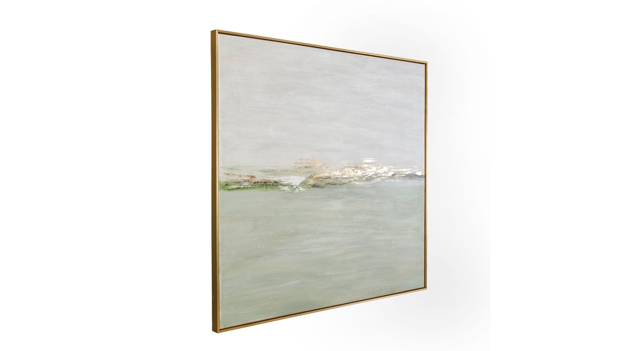 Coastal Horizon Framed Canvas - Green