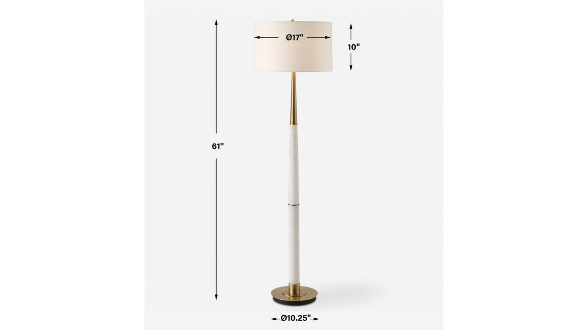 Faro - White Marble Floor Lamp