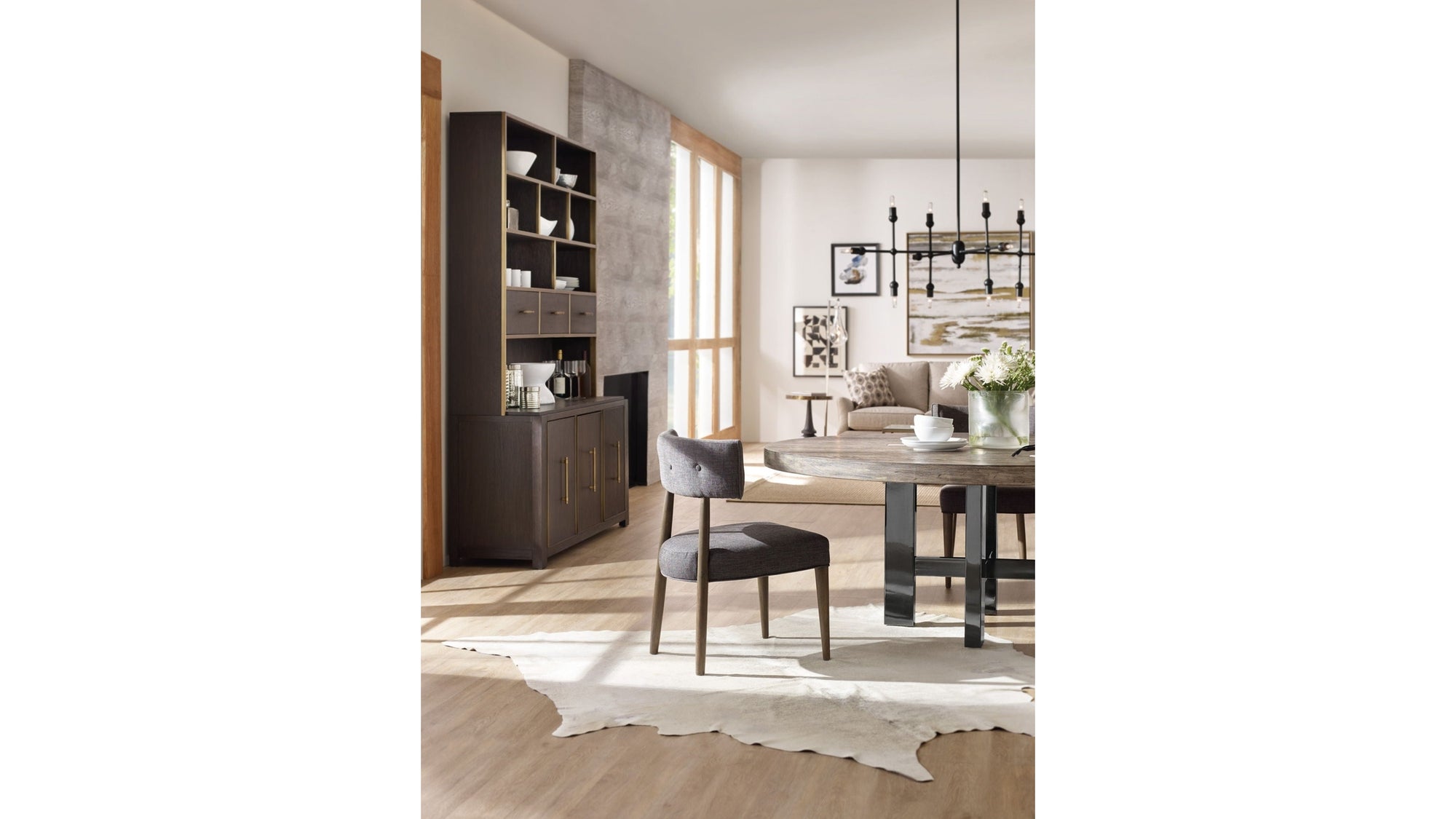 Curata - Upholstered Chair - Dark Gray