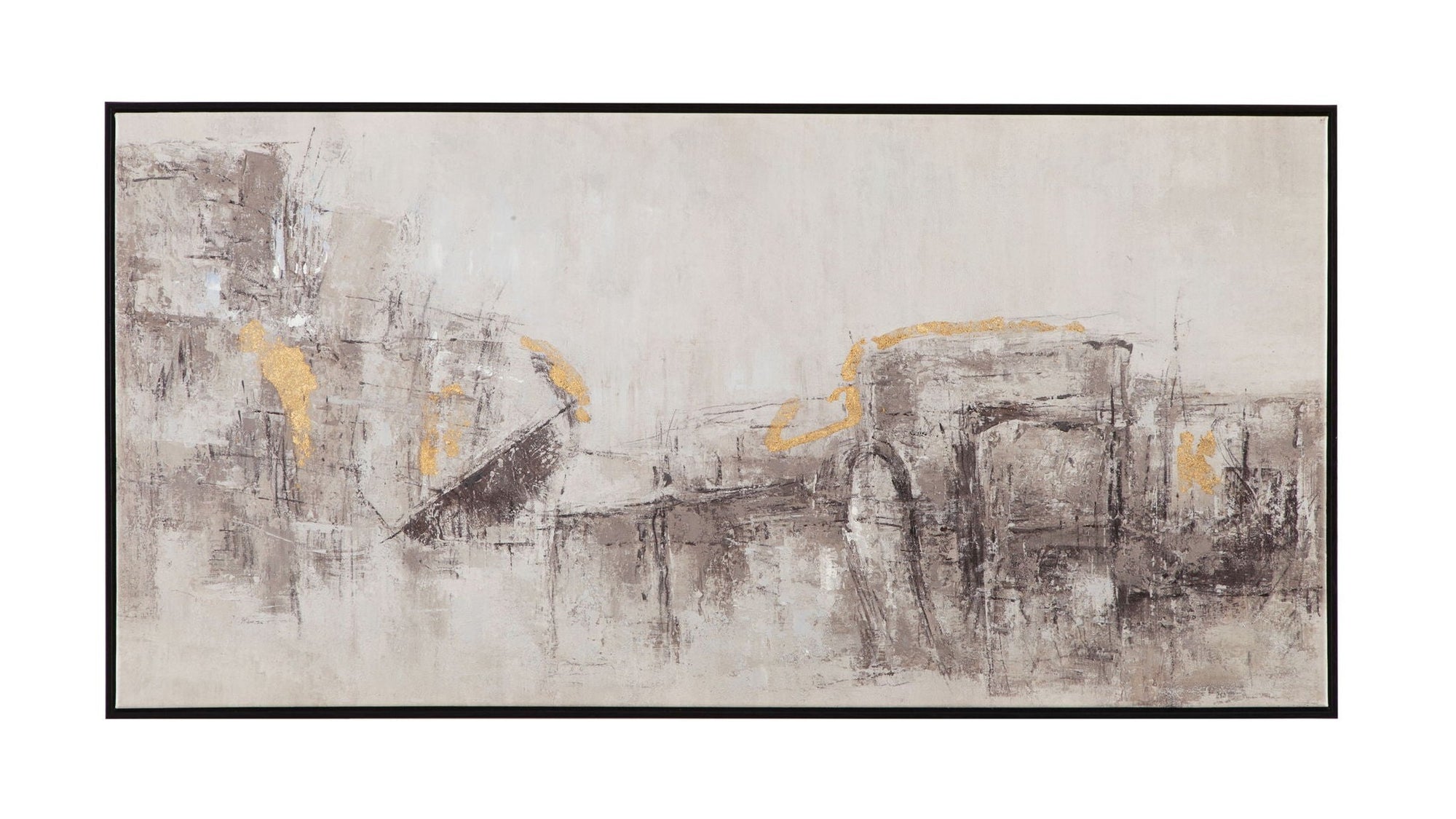 About Town Framed Canvas - Gray