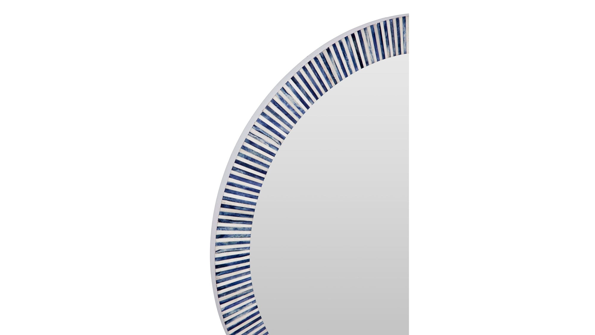 Radial - Bone Wall Mirror - Light Blue