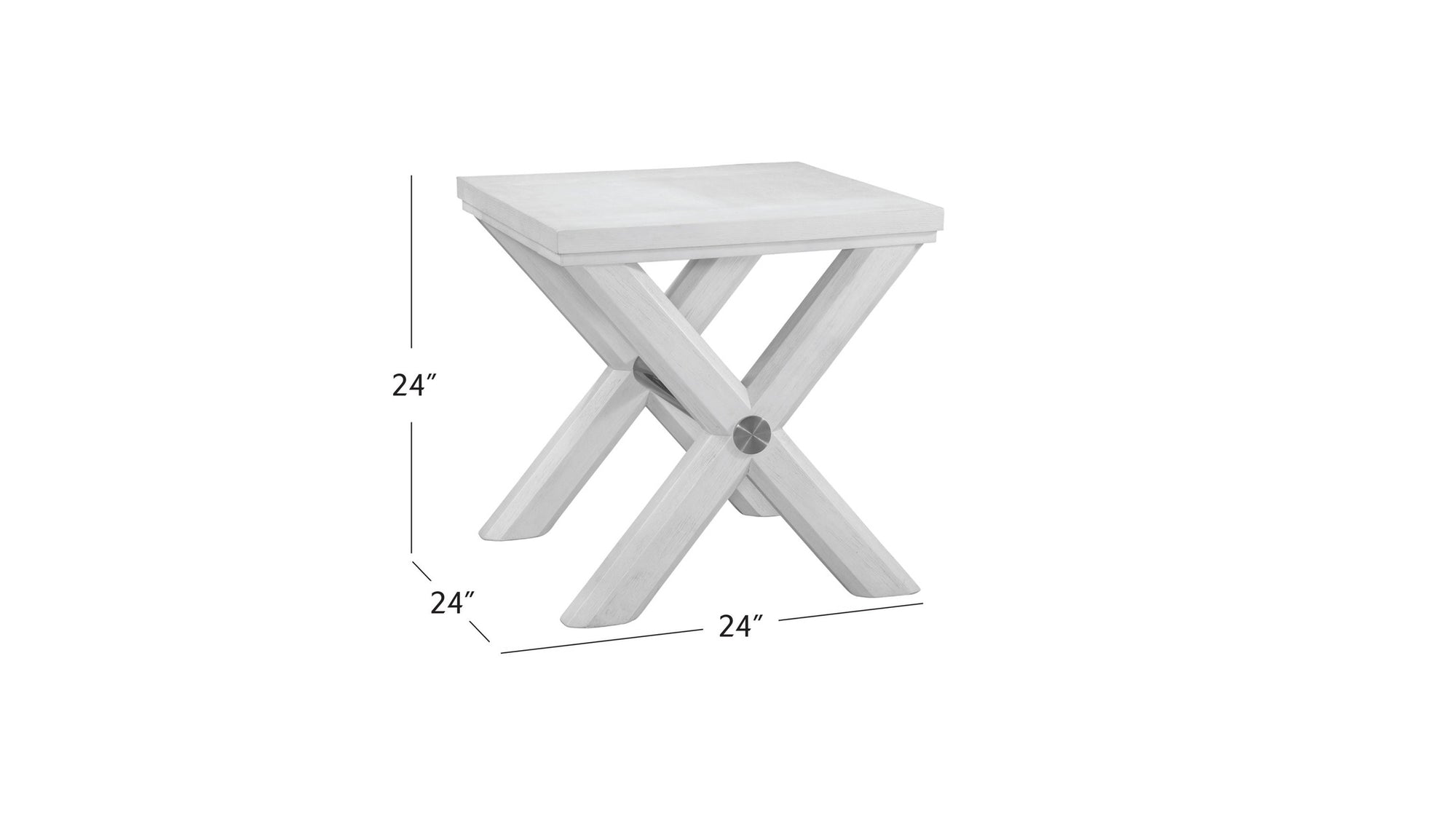 Nadine - End Table - White