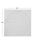 Textured Circle Canvas Art - White