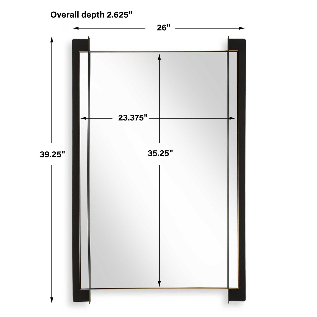 Cunene - Industrial Wall Mirror - Black