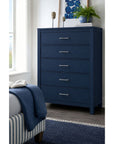 Tide & Timber - Chest 5 Drawer - Luxe Blue Oak