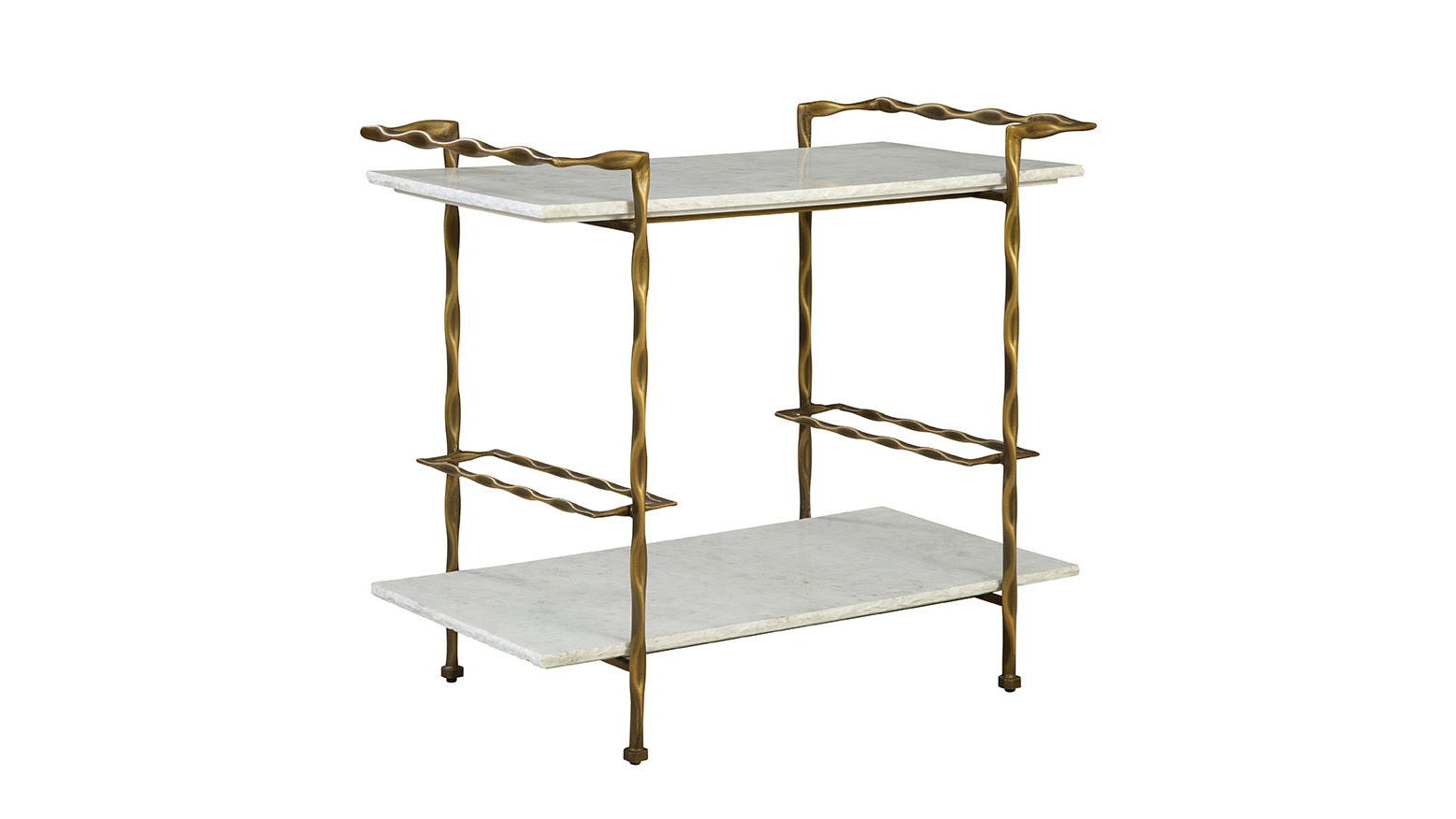 Vivian - Bar Cart - White / Gold
