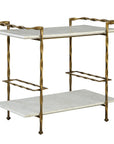 Vivian - Bar Cart - White / Gold