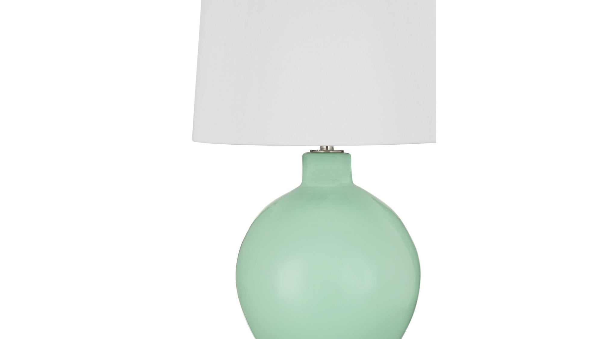 Aruba - Table Lamp - Pastel Mint Green / Silver Detailing