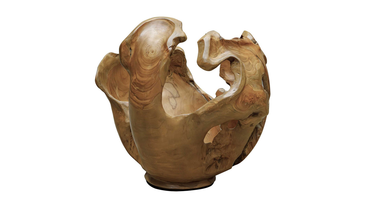 Arbor - Crest Indoor-Outdoor Teak Bowl - Woodtone