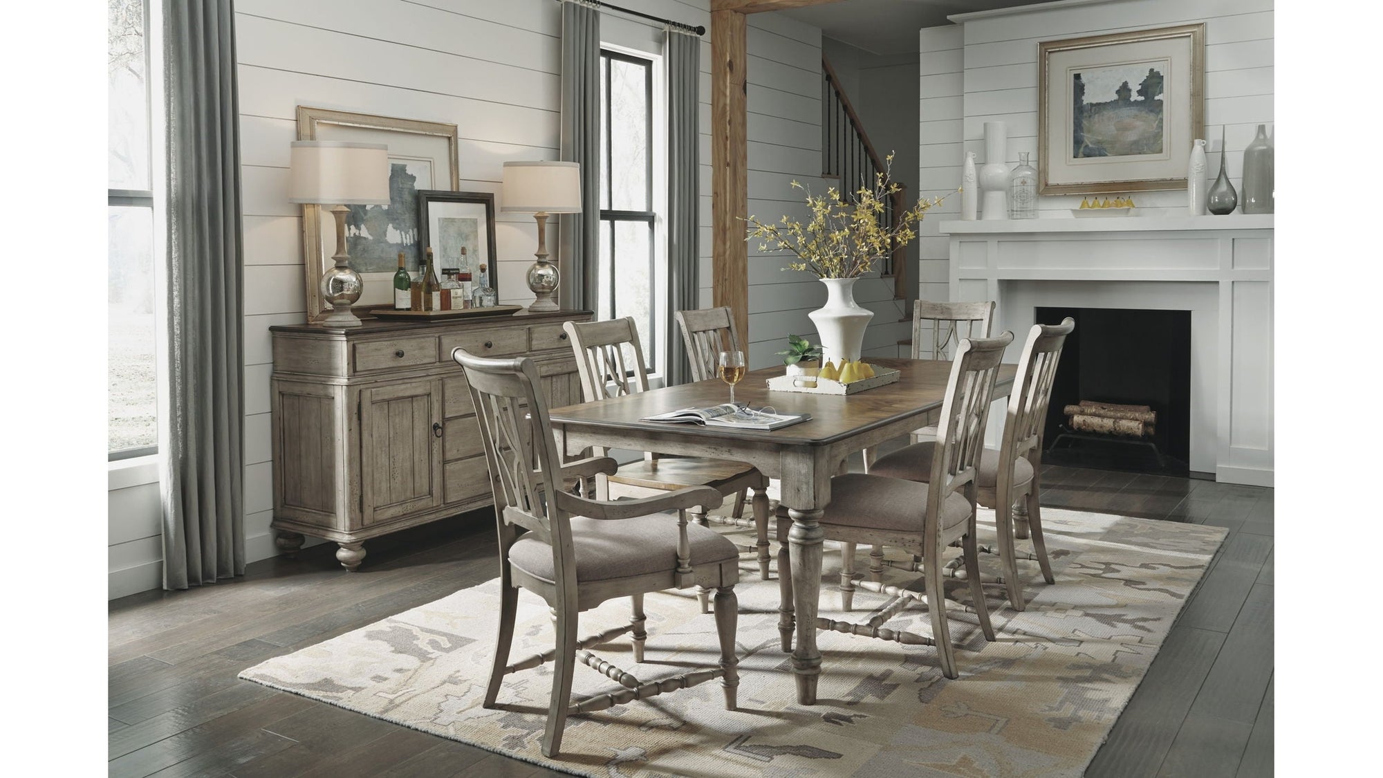 Plymouth - Rectangular Dining Table - Gray