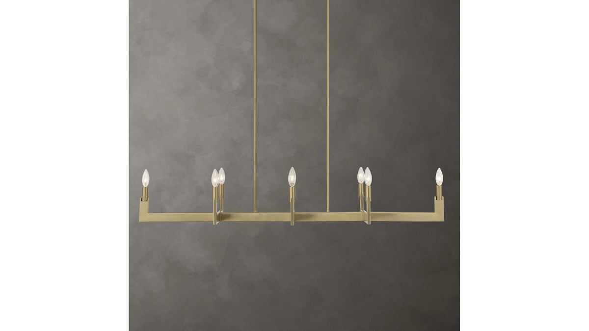 Cordoba - 8 Light Linear Chandelier - Gold